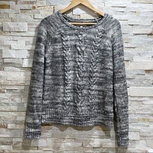 G.H. Bass Grey Cable Knit Sweater